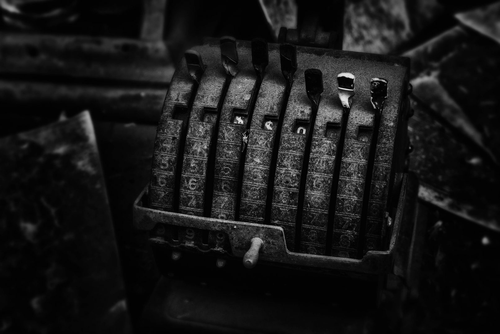 Old machine in Bodi, California ghost town