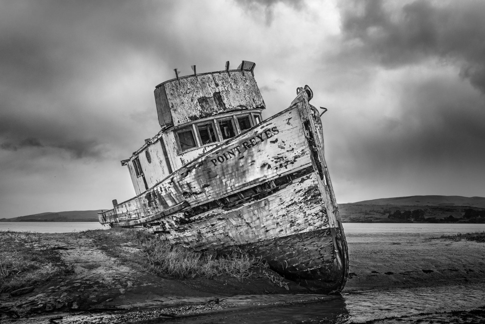 Shipwreck in Inverness, Point Reyes, California