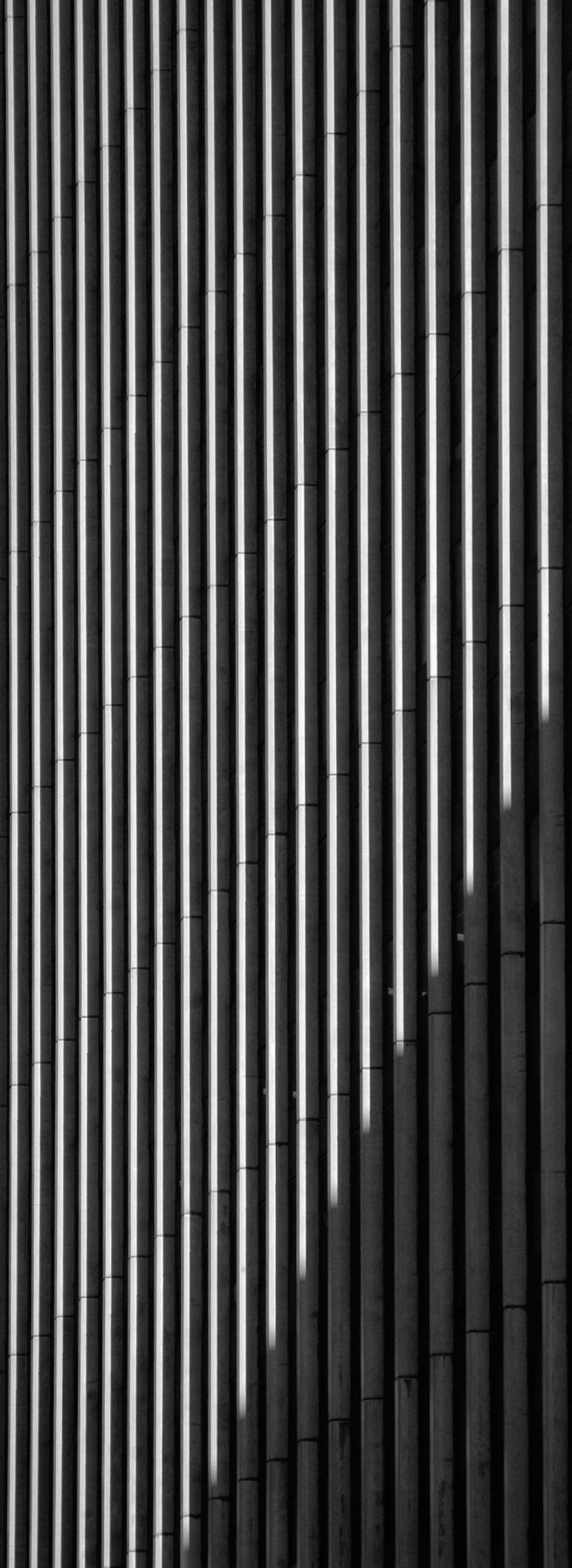 Vertical line pattern in New York City building