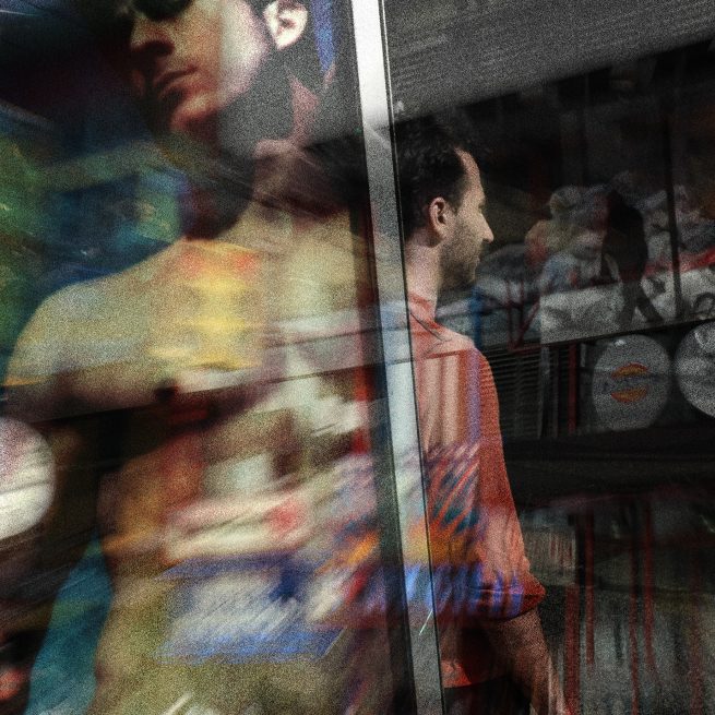 Man with picture of a man