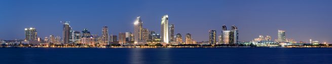 San Diego skyline at night