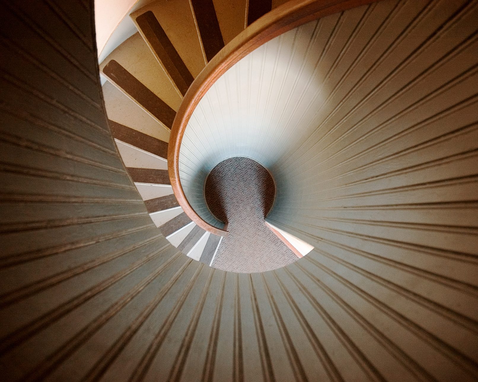 Spiral staircase at Point Loma Lighthouse, San Diego