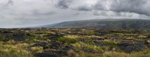 Hawaii, open field view from Chain of Craters Road