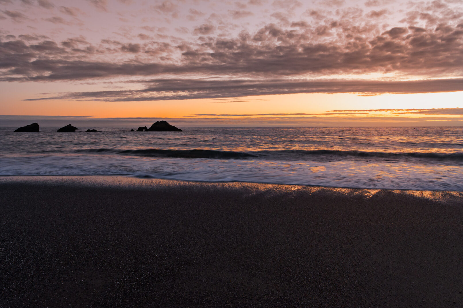 California beach sunset