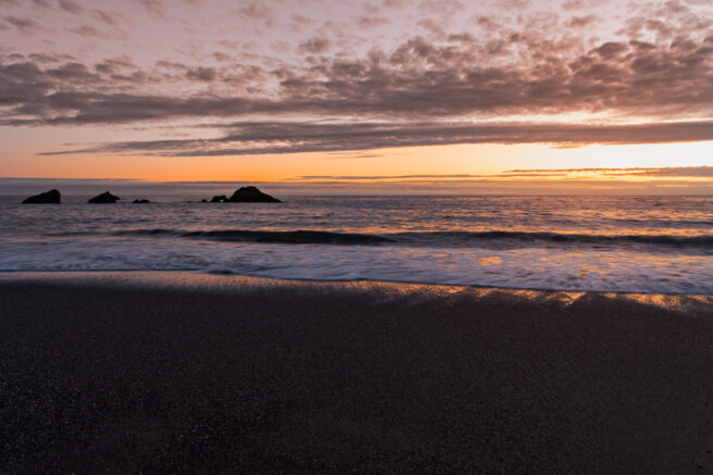 California beach sunset