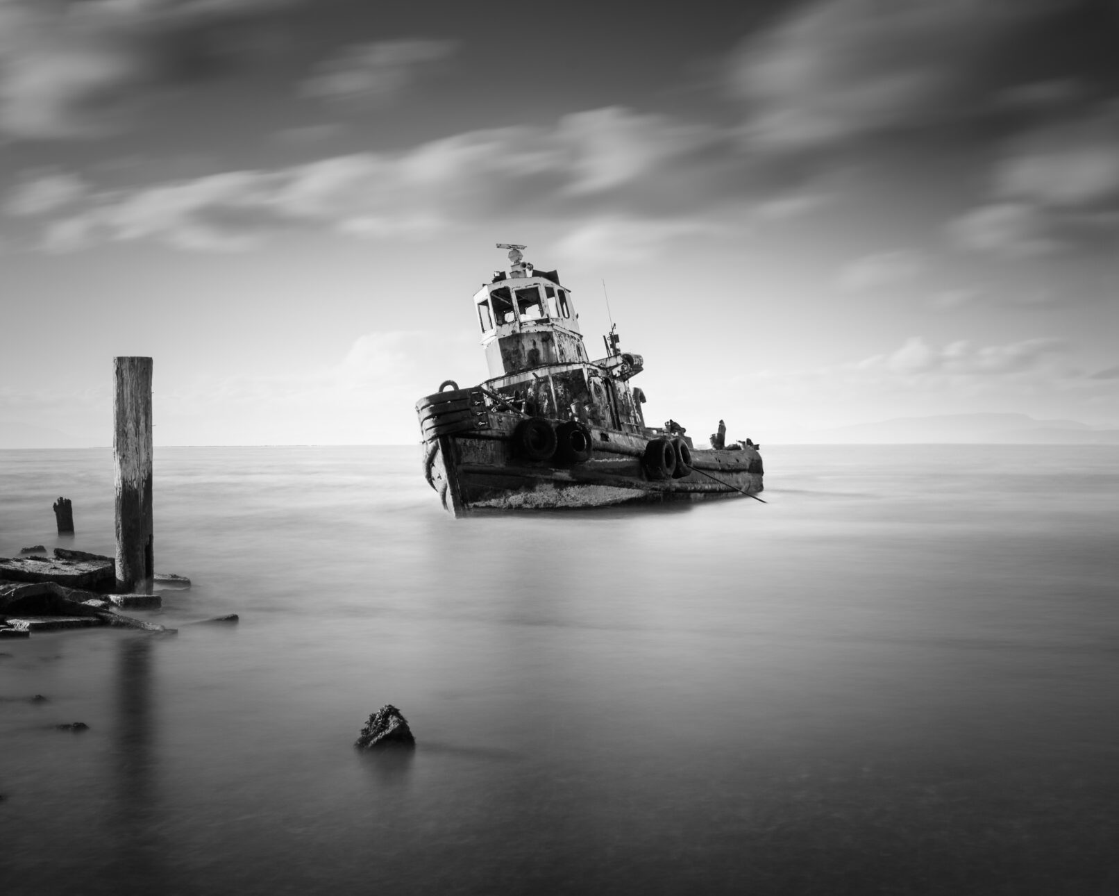 Wrecked boat