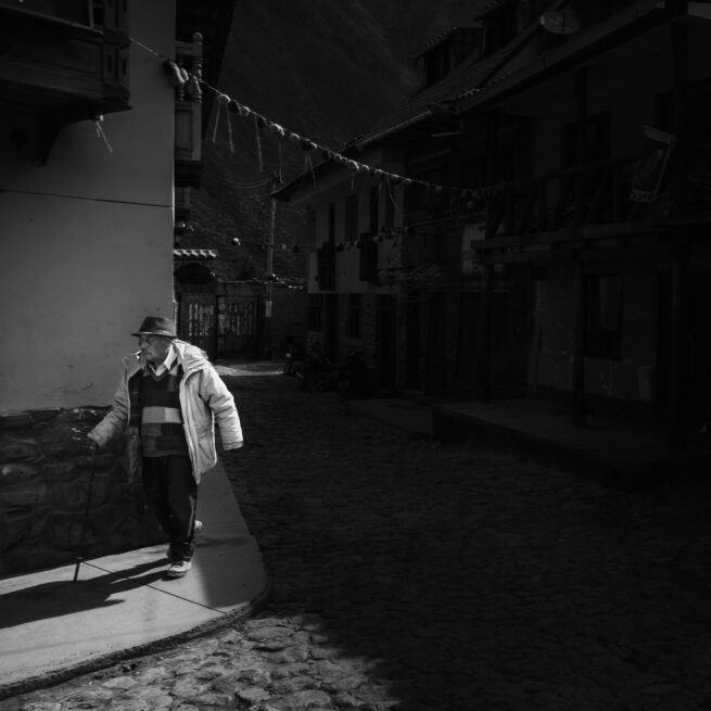 Peruvian man on street