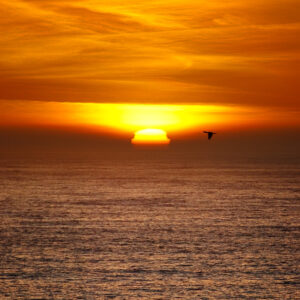 Sunset over Pacific Ocean