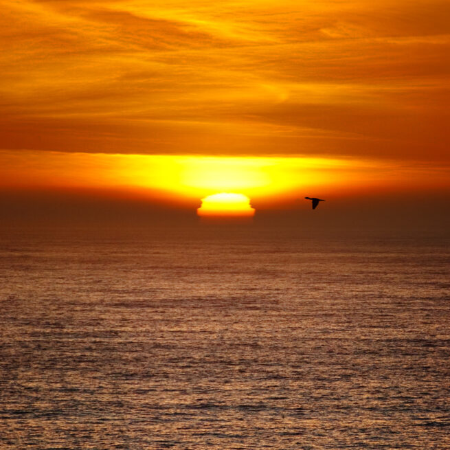 Sunset over Pacific Ocean