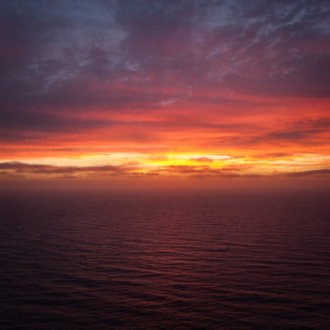 Sunset over Pacific Ocean