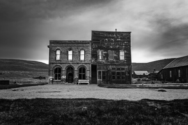 Building in Bodie, California ghost town