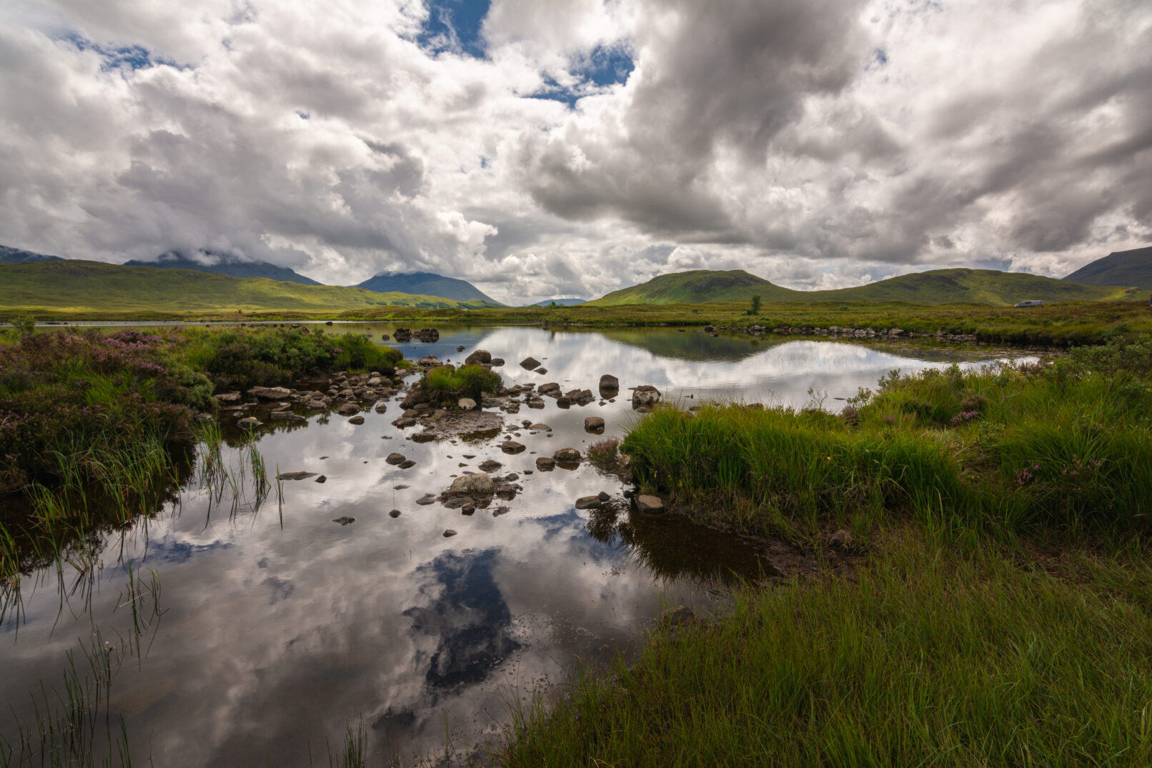 Scotland Highlands mountains with lake
