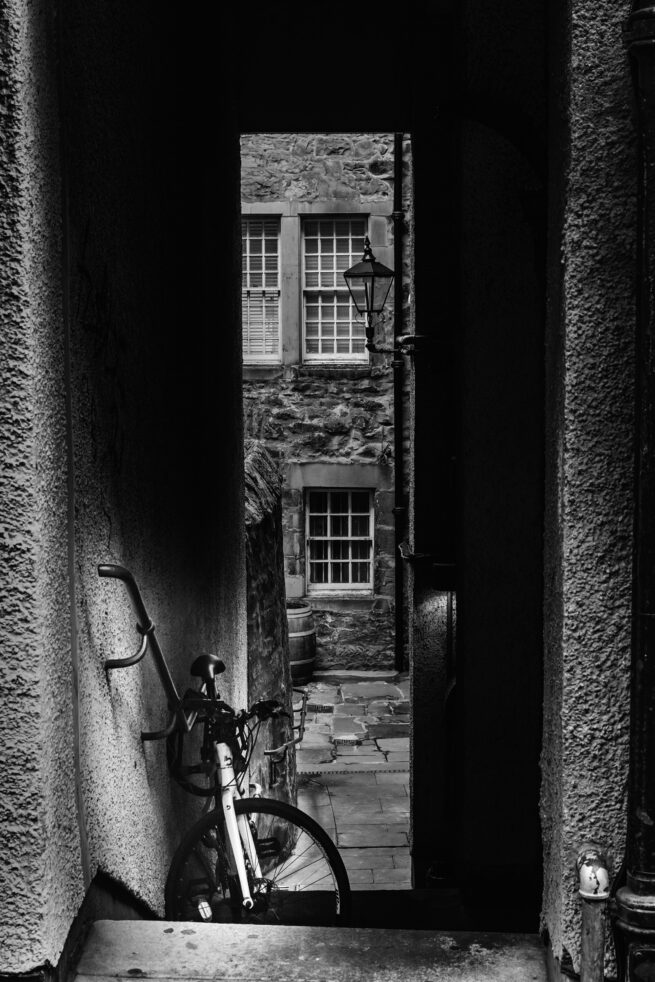 Bicycle in doorway