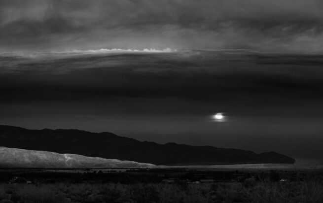 moon over mountains