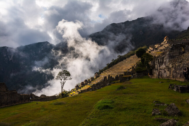 Machu Picchu rising fog